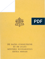 De Sacra Communione Et de Cultu Mysterii Eucharistici Extra Missam (1973)