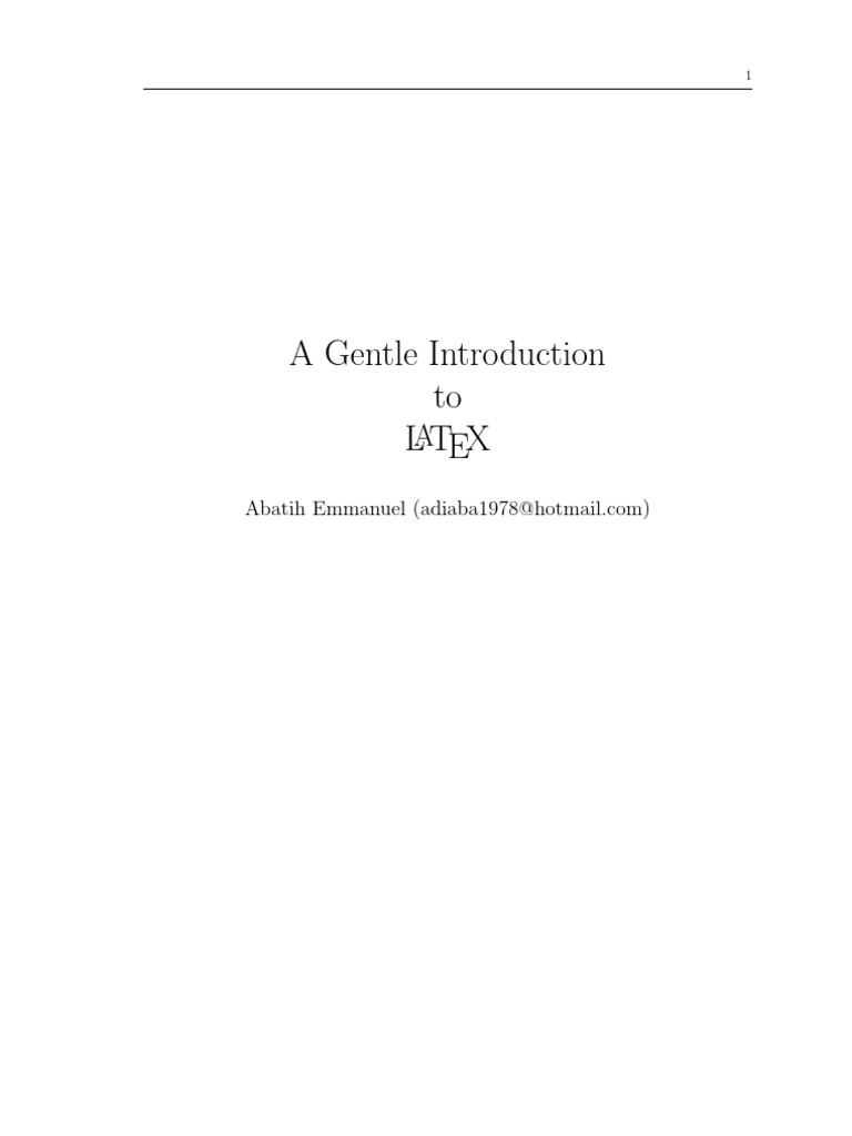 Introduction to LaTeX Basics | PDF | Te X | Computing