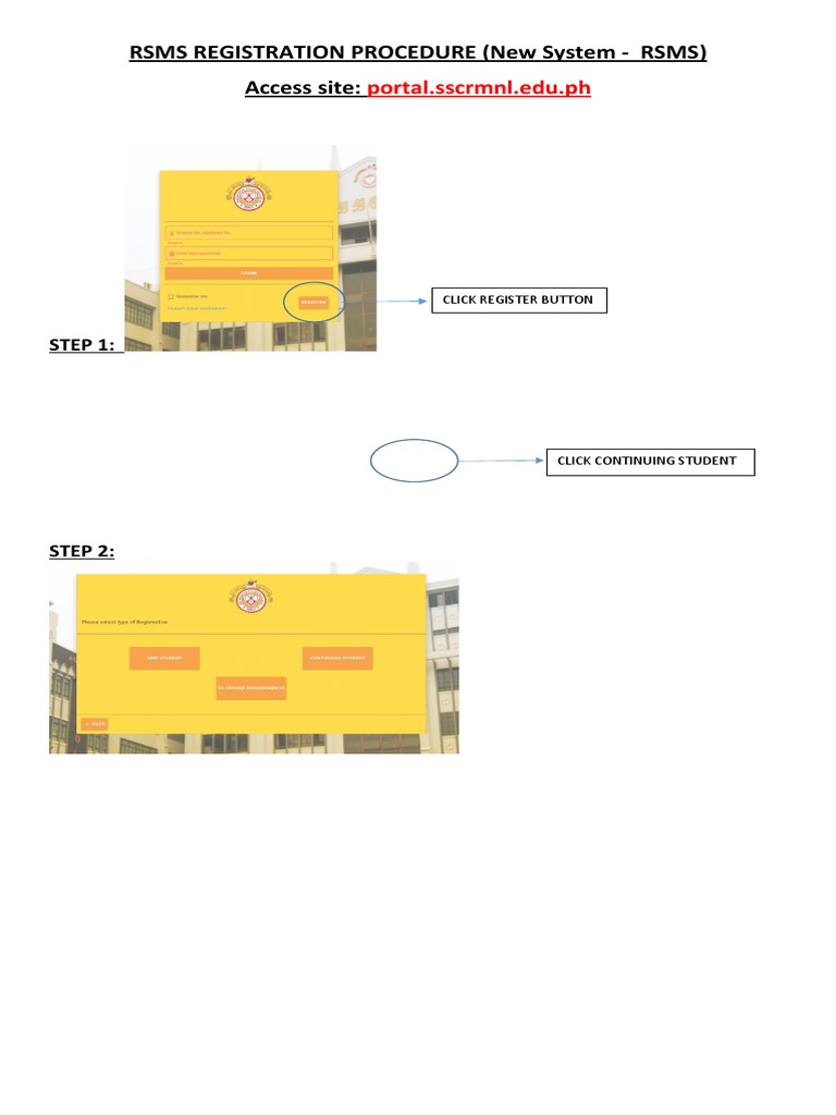RSMS-REGISTRATION-PROCEDURE-1 | PDF