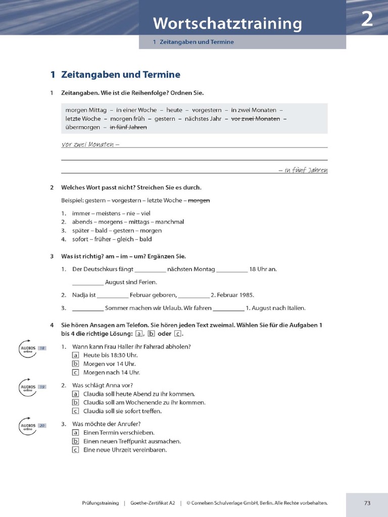 Wortschatz A2 PT | PDF