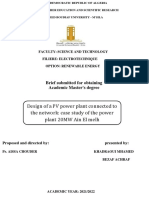 Memory - (Design of A PV Power Plant Connected To The Network)