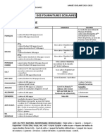 Liste Des Fournitures 1ère 2021 2022