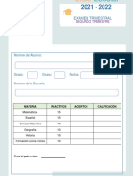 Examen Segundo Trimestre 6to