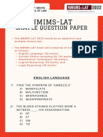 NMIMS-LAT 2022 - Sample Question Paper