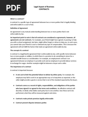 What is a contract (1)