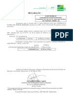 DECLARAÇÃO Lindinalva Experiência em Regência Solicitado No Edital 008 2021