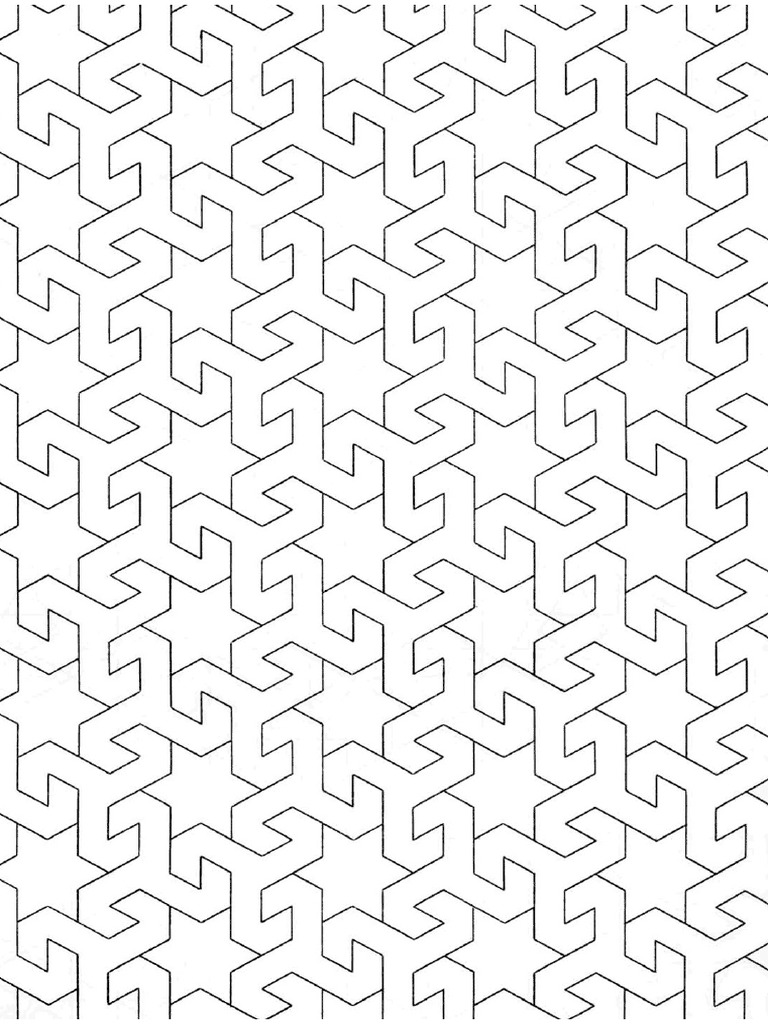 Islamic Pattern 01 Coloring Page | PDF