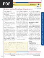 Diabetes and Low Blood Sugar (Hypoglycemia)