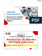 Sesión 11 - Verificación de Métodos para Serología Infecciosa