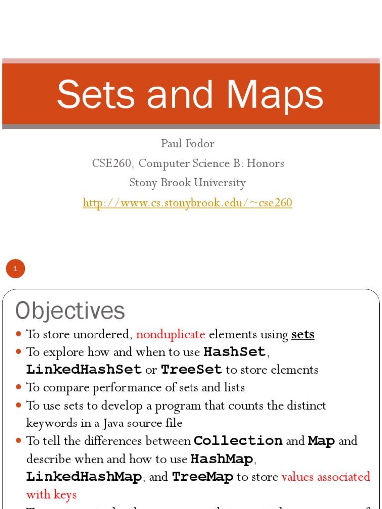 L21 Sets and Maps | PDF | Method (Computer Programming) | Class ...