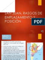 San Juan. Rasgos de Emplazamiento y Posición