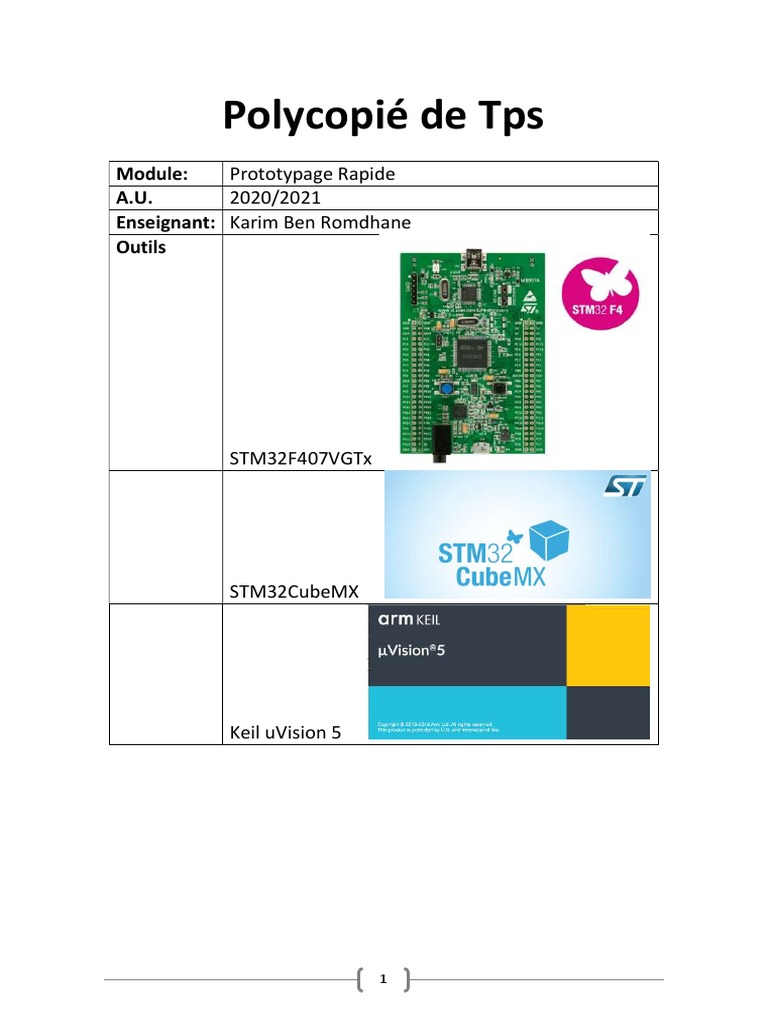 TPs STM32F407VG-Karim Ben Romdhane | PDF