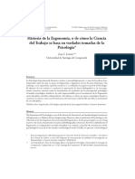 Historia de La Ergonomia O de Como La Ciencia Del Trabajo Se Basa en Verdades Tomadas de La Psicologiìa