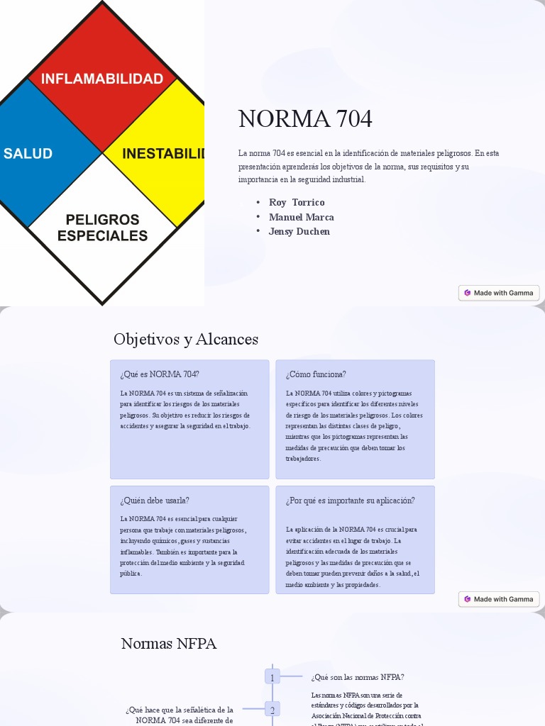 Norma 704 | PDF | Mercancías peligrosas | La seguridad