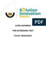 CODE ANAMBRA Pre-Screening Test Study Resources