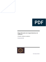 Especificación de Requerimientos de Software