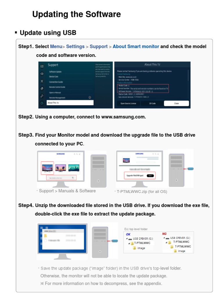 Samsung Smart Monitor Firmware Update Guide | PDF