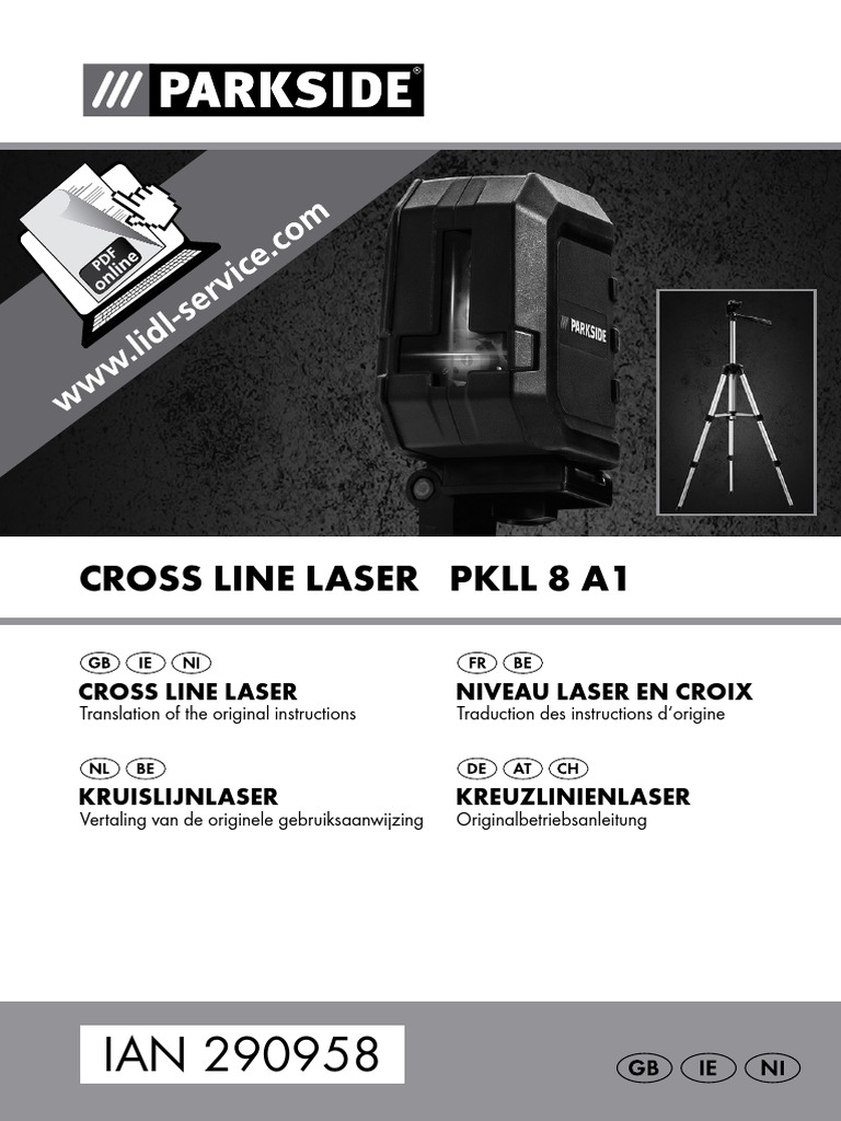 Niveau laser en croix avec support Parkside –