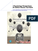 Abnormal Psychology Perspectives Canadian 6th Edition Dozois Test Bank
