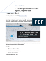 Memahami Perkembangan Teknologi Pada Teknik Jaringan Komputer dan Telekomunikasi Microwave Link