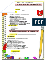 Lista de Útiles Escolares Del 5º 2023HHHHHH