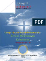 Liturgi E GKO Bekasi II 31 Januari 2021