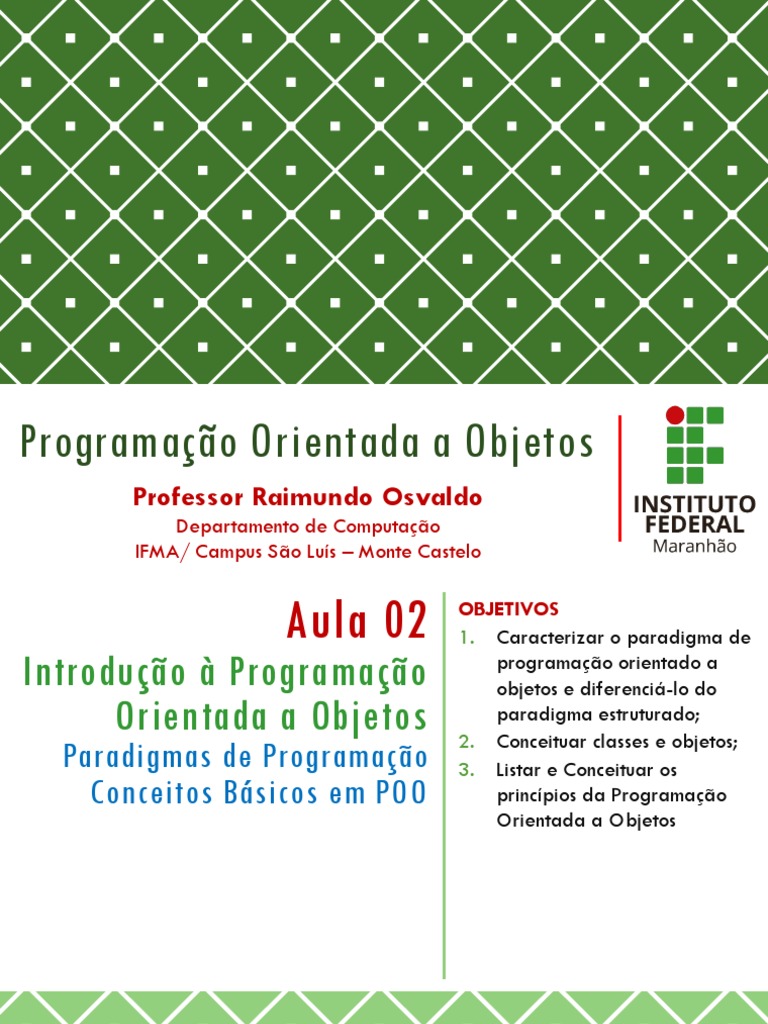  Princípios da programação orientada a objetos