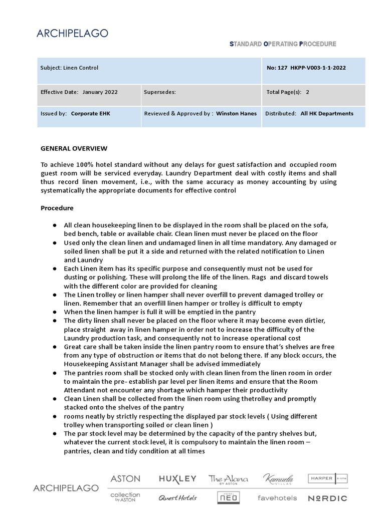 Linen Change Procedure PDF