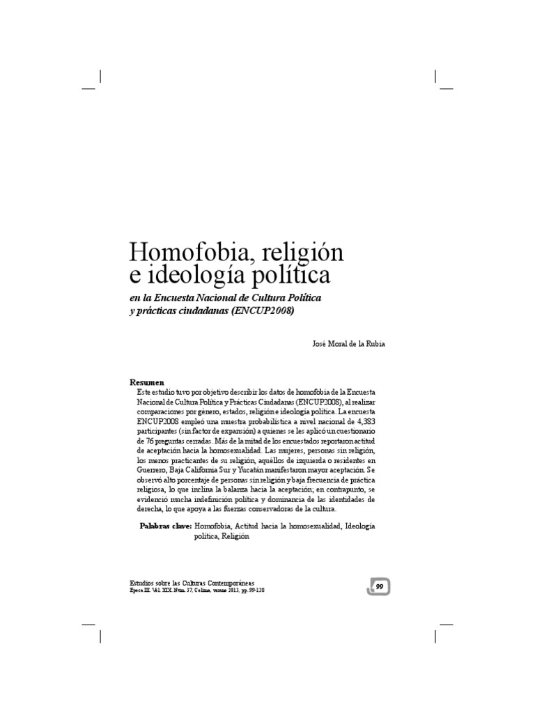 Homofobia y aceptación en México 2013 | PDF | Homosexualidad | Homofobia