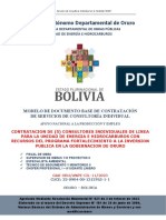 Gobierno Autónomo Departamental de Oruro: Secretaria Departamental de Obras Públicas Unidad de Energía E Hidrocarburos