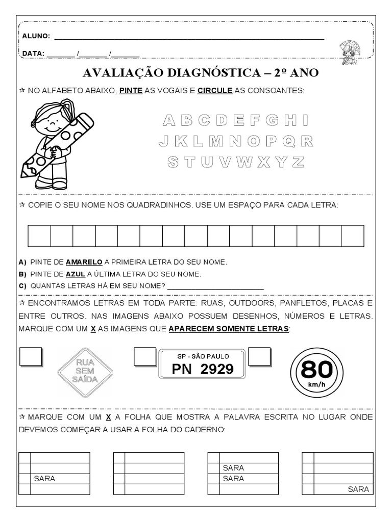 Avaliação Diagnóstica | PDF | Carreira e Crescimento | Artes ...
