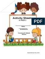 Activity Sheets WEEK 2
