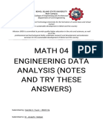 Engineering Data Analysis Notes