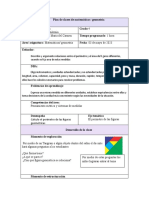 Plan de Clases de Matemáticas