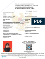 The Indonesian Health Workforce Council: Registration Certificate of Nurse