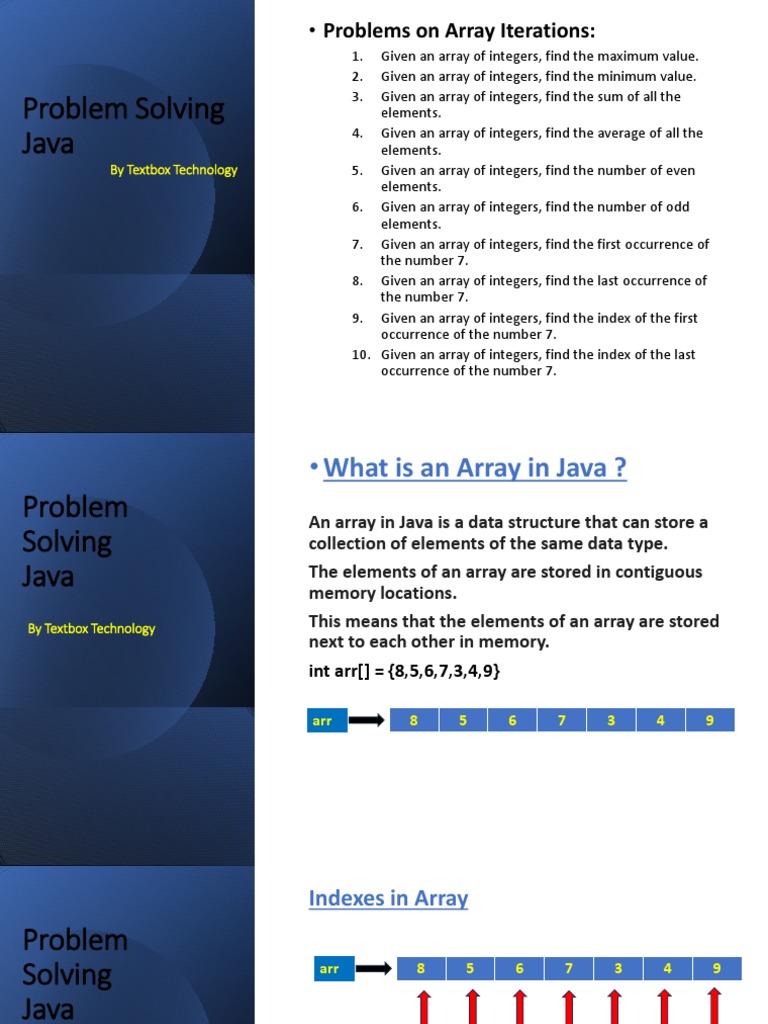 Problems On Array Java | PDF