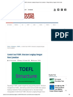Contoh Soal TOEFL Structure Lengkap Dengan Kunci Jawaban - Belajar Bahasa Inggris Online Gratis