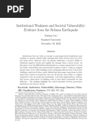 Yiming - Cao - Institutional Weakness and Societal Vulnerability - Evidence From The Sichuan Earthquake