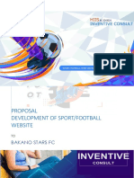 Proposal Development of Sport/Football Website: Bakano Stars FC