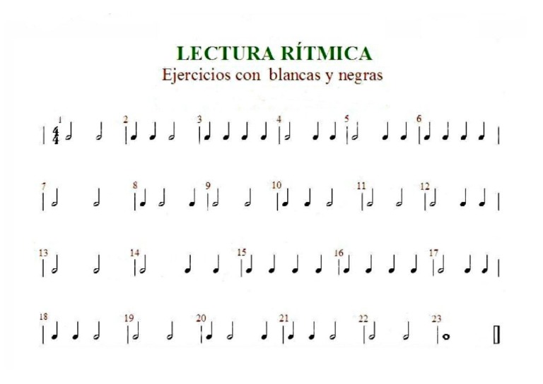 Lectura Ritmica 1 | PDF