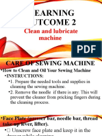 Learning Outcome 2 Clean and Lubricate Machine