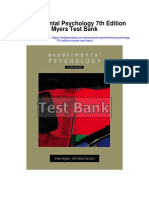 Experimental Psychology 7th Edition Myers Test Bank