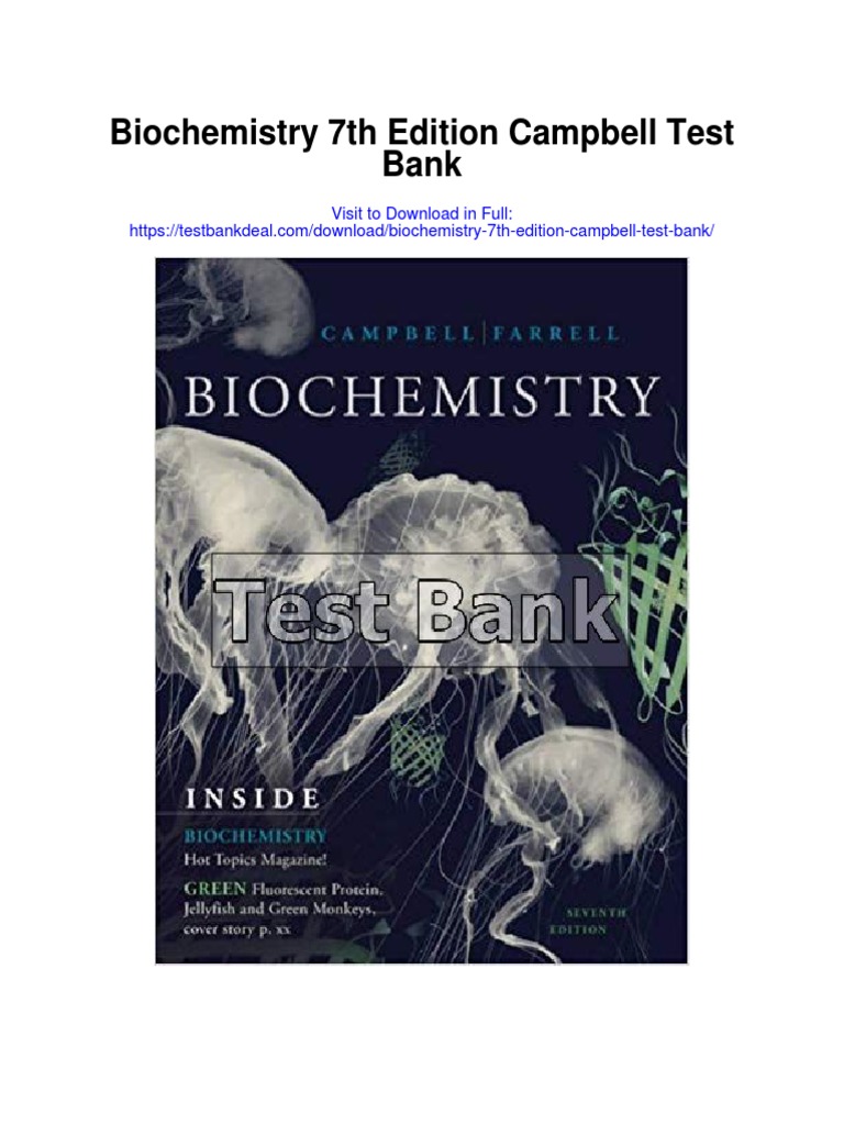 Biochemistry 7th Edition Campbell Test Bank PDF