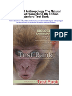 Biological Anthropology The Natural History of Humankind 4th Edition Stanford Test Bank