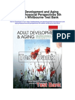 Adult Development and Aging Biopsychosocial Perspectives 5th Edition Whitbourne Test Bank
