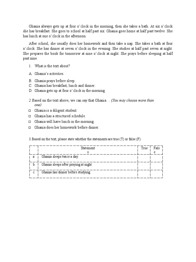 7.11 - Soal UKLN Daily Routine - Andi Ruswanto | PDF