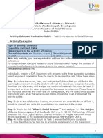 Activity Guide and Evaluation Rubric - Task 1 - Introduction To The Social Science