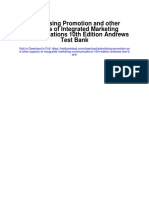 Advertising Promotion and Other Aspects of Integrated Marketing Communications 10th Edition Andrews Test Bank