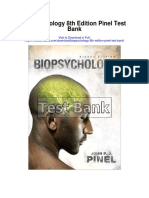 Biopsychology 8th Edition Pinel Test Bank