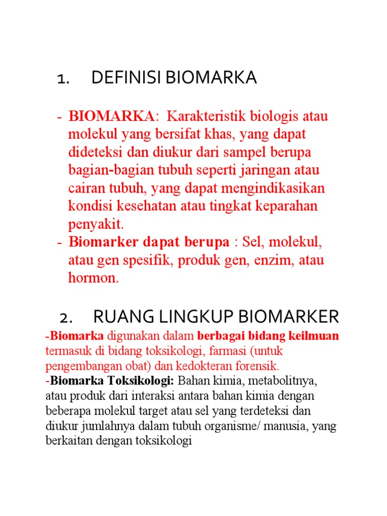 Definisi dan Ruang Lingkup Biomarka Jantung | PDF